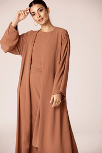 Isabella Open Abaya - Mushroom Veiled Collection 