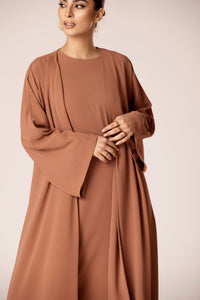 Isabella Open Abaya - Mushroom Veiled Collection 