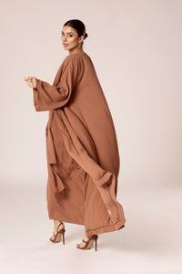 Isabella Open Abaya - Mushroom Veiled Collection 
