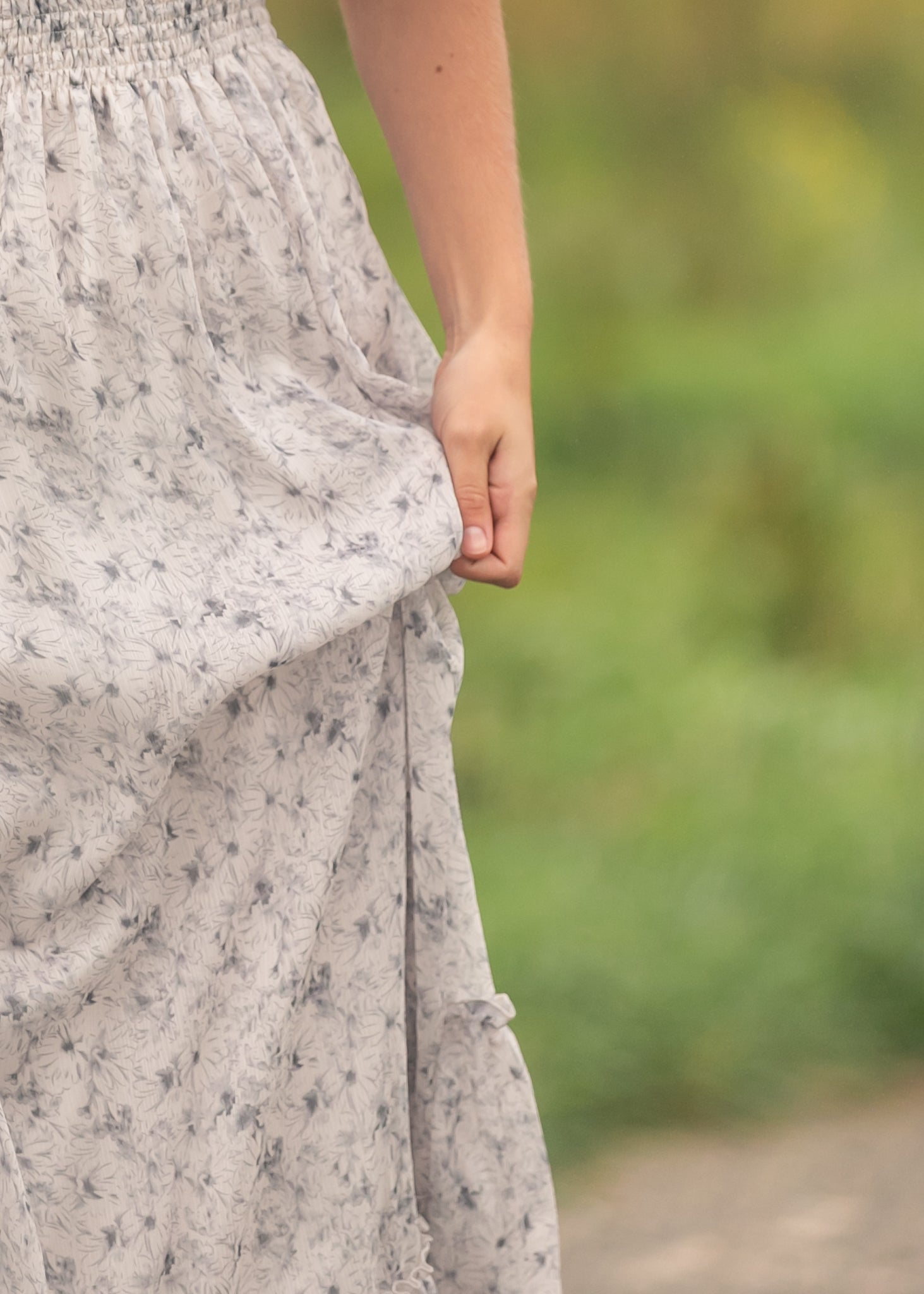 Inherit Co. Isabella Blue Floral V Neck Maxi Dress — feature highlight