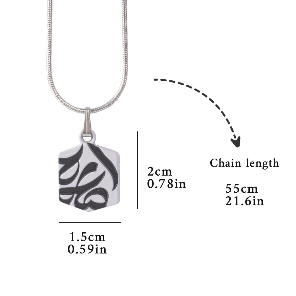 Mariam's Collection Islamic Geometric Pendants | Islamic Charms Pendants Collection (MAC271) — detail shot 10