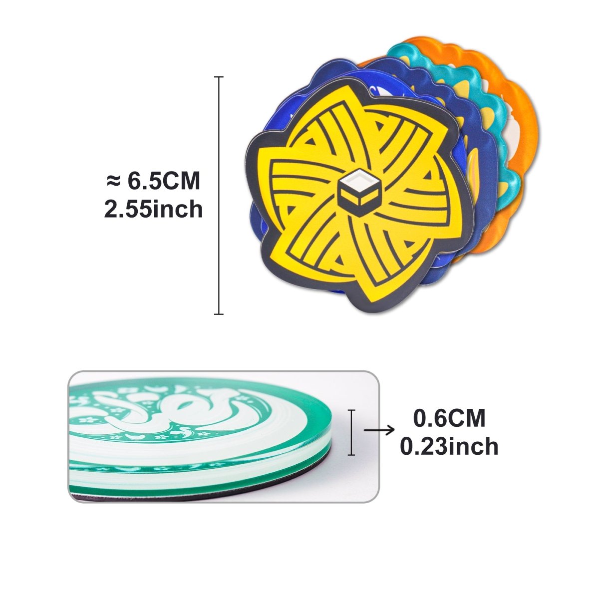 Mariam's Collection Islamic Design Souvenir Refrigerator Magnet Set (MAC328) — color detail