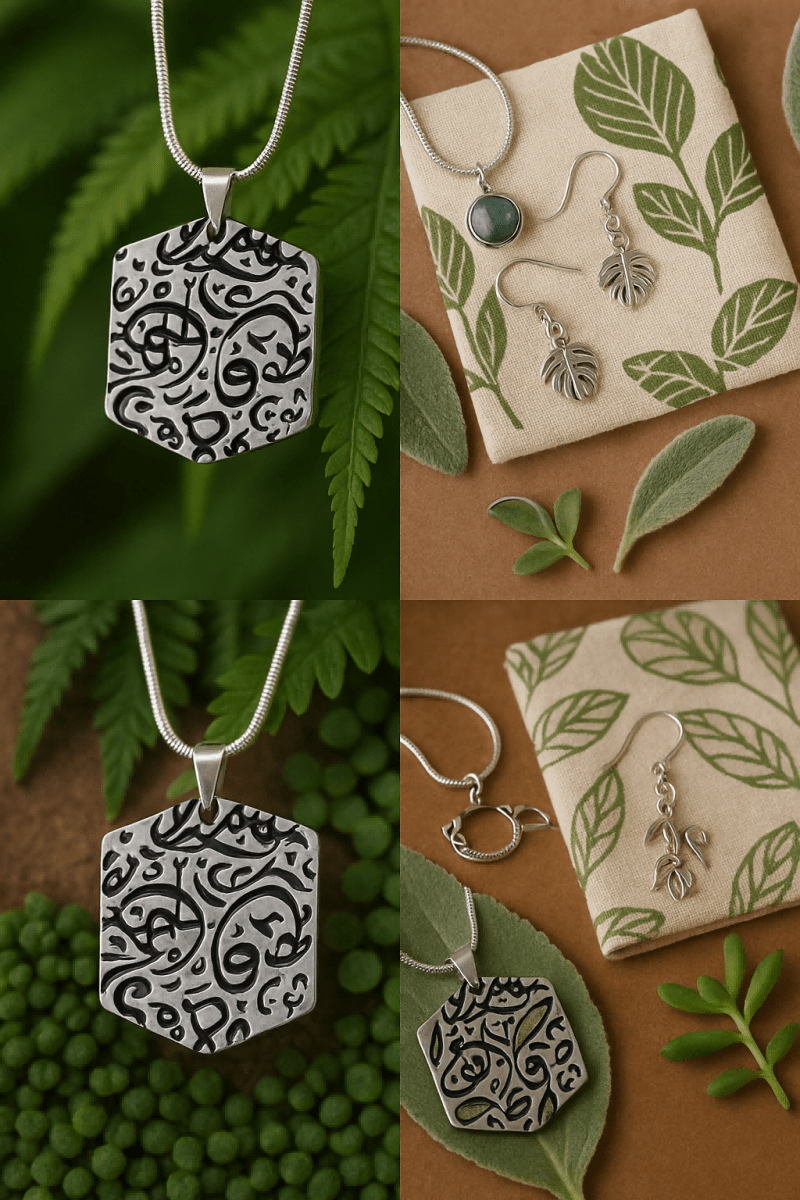 Mariam's Collection Islamic Geometric Pendants | Islamic Charms Pendants Collection (MAC271) — packaging