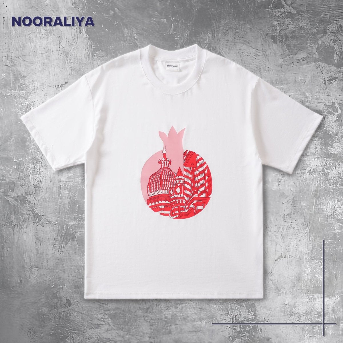 Mariam's Collection Islamic Style Artistic Design Short Sleeve T-Shirt Collection (MS182) — detail close-up