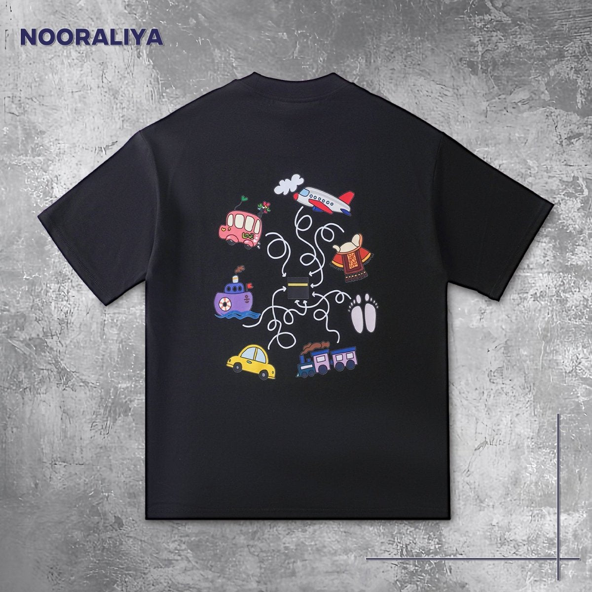 Mariam's Collection Islamic Style Artistic Design Short Sleeve T-Shirt Collection (MS182) — alternative angle