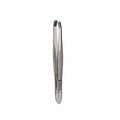 Nascita Chrome Slanted Tip Tweezers for Precision Grooming - High-Quality, Durable, and Easy to Clean