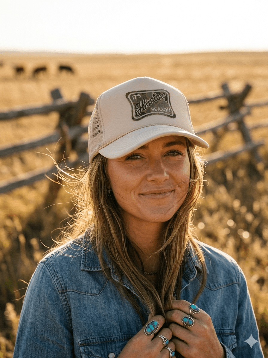 Wild Junkie It's Hunting Season Patch Trucker Hat — hats category context