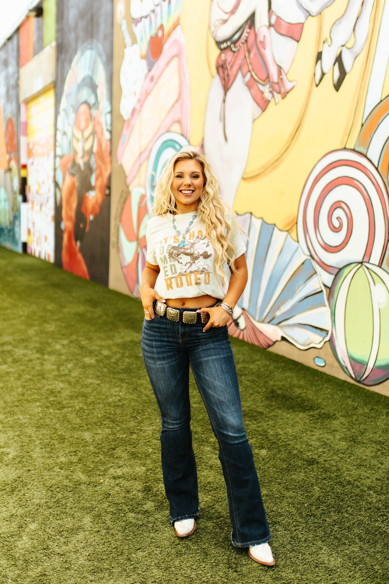 Wild Junkie It's That Damned Rodeo Graphic Tee — lifestyle worn / used context