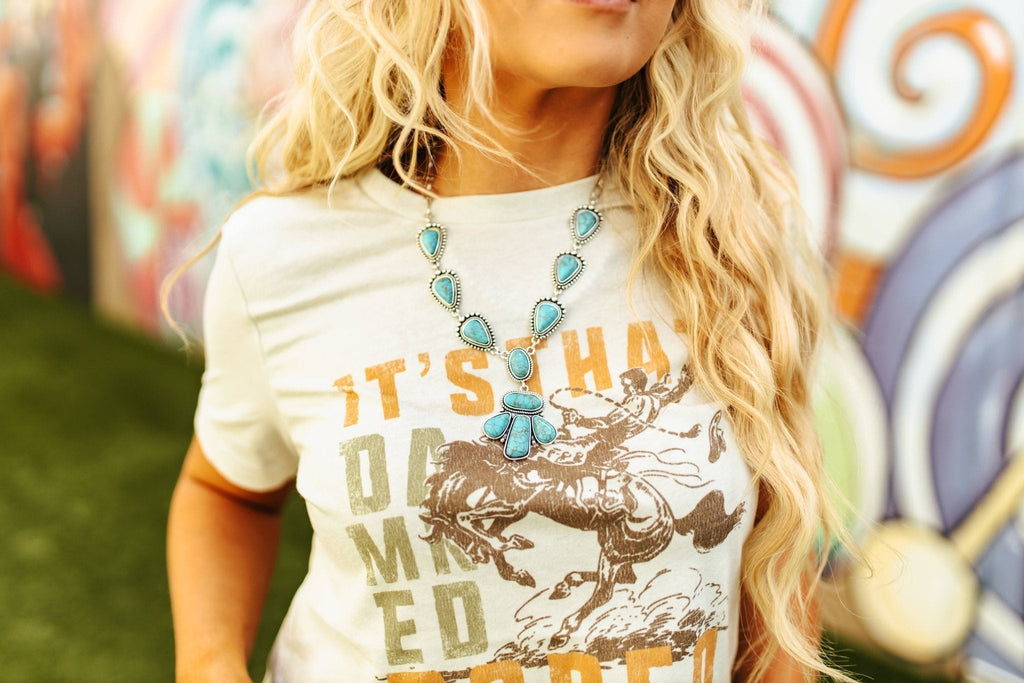 Wild Junkie It's That Damned Rodeo Graphic Tee — construction detail
