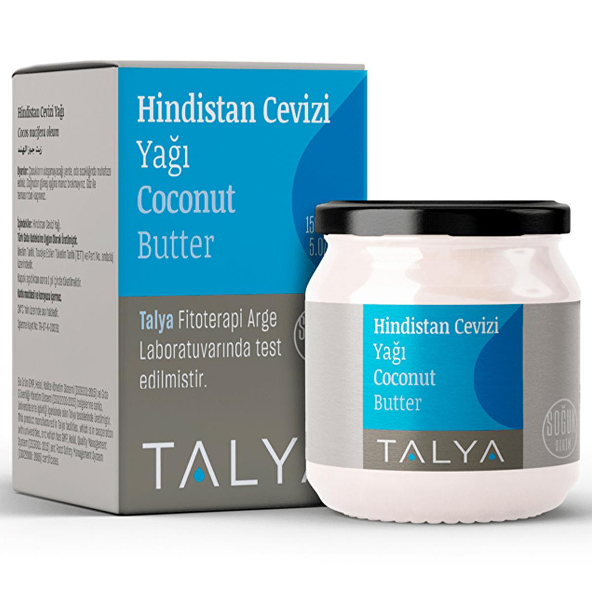 Talya Solid Coconut Oil for Skin and Hair Care - 150 ml, Natural Moisturizing for Daily Routines