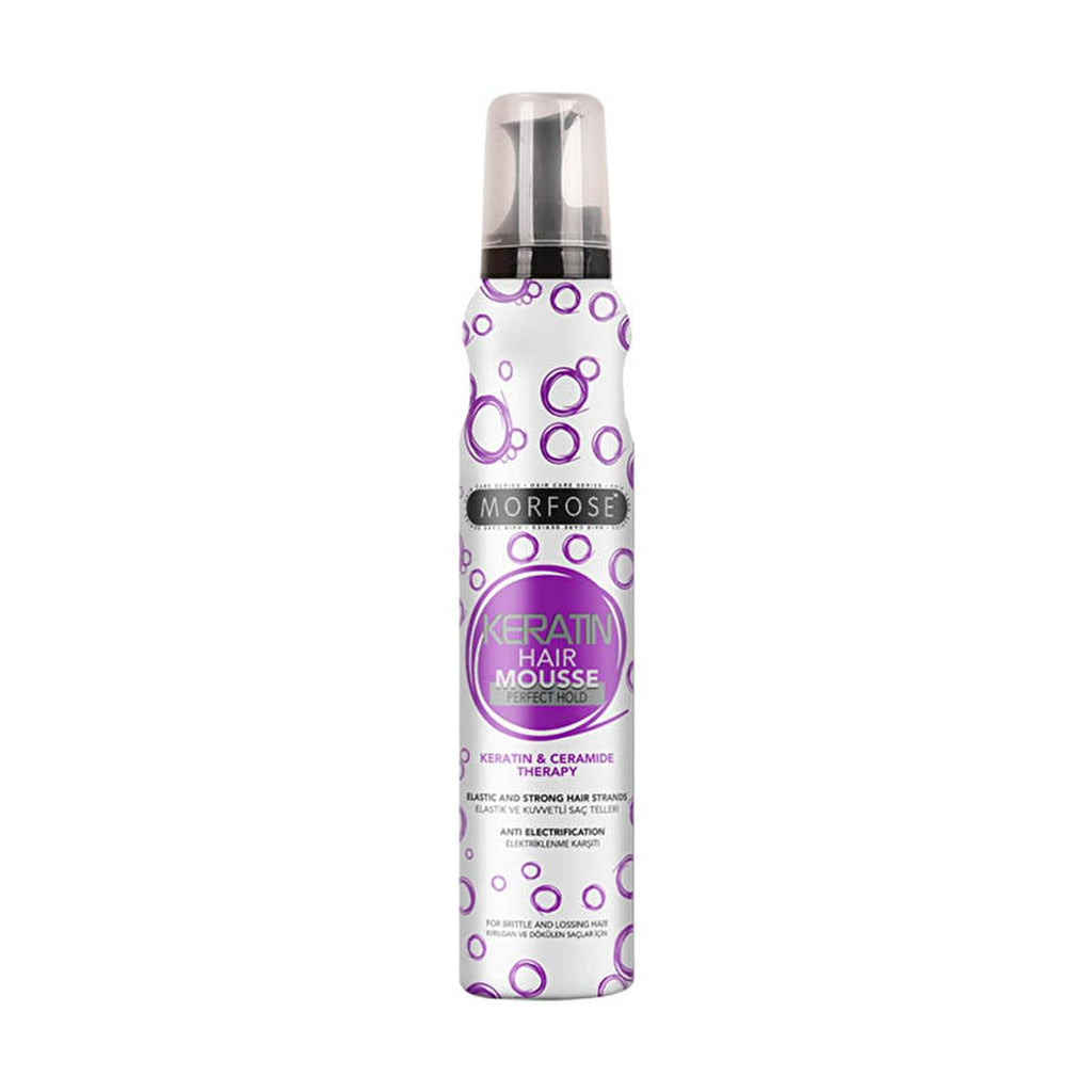 Morfose Keratin Hair Mousse - 6.76 fl oz - Strong Hold, Volumizing & Shine