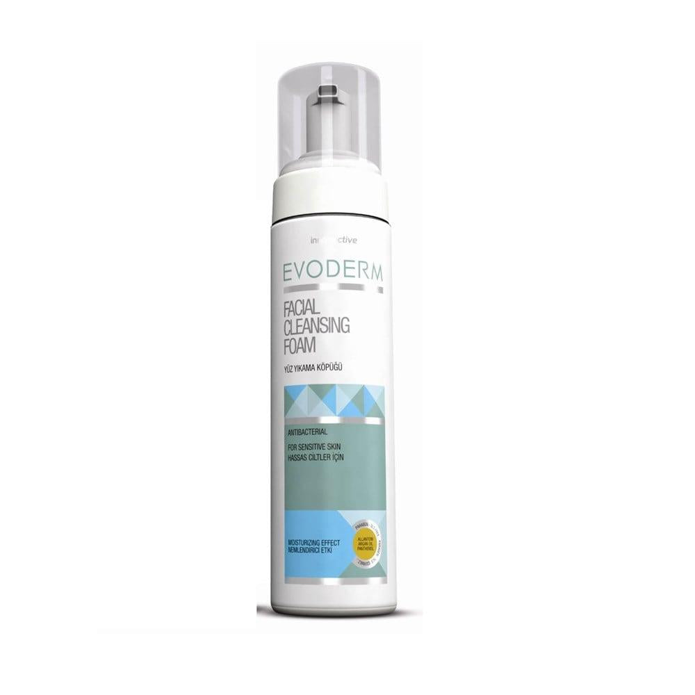 Evoderm Facial Cleansing Foam for Sensitive Skin - Gentle, Moisturizing Face Wash - 200ml