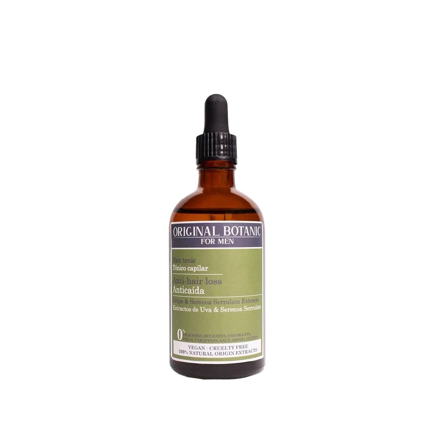 ORIGINAL BOTANIC Vegan Anti-Hair Loss Hair Tonic for Men - 3.38 fl oz, Natural Hair Care