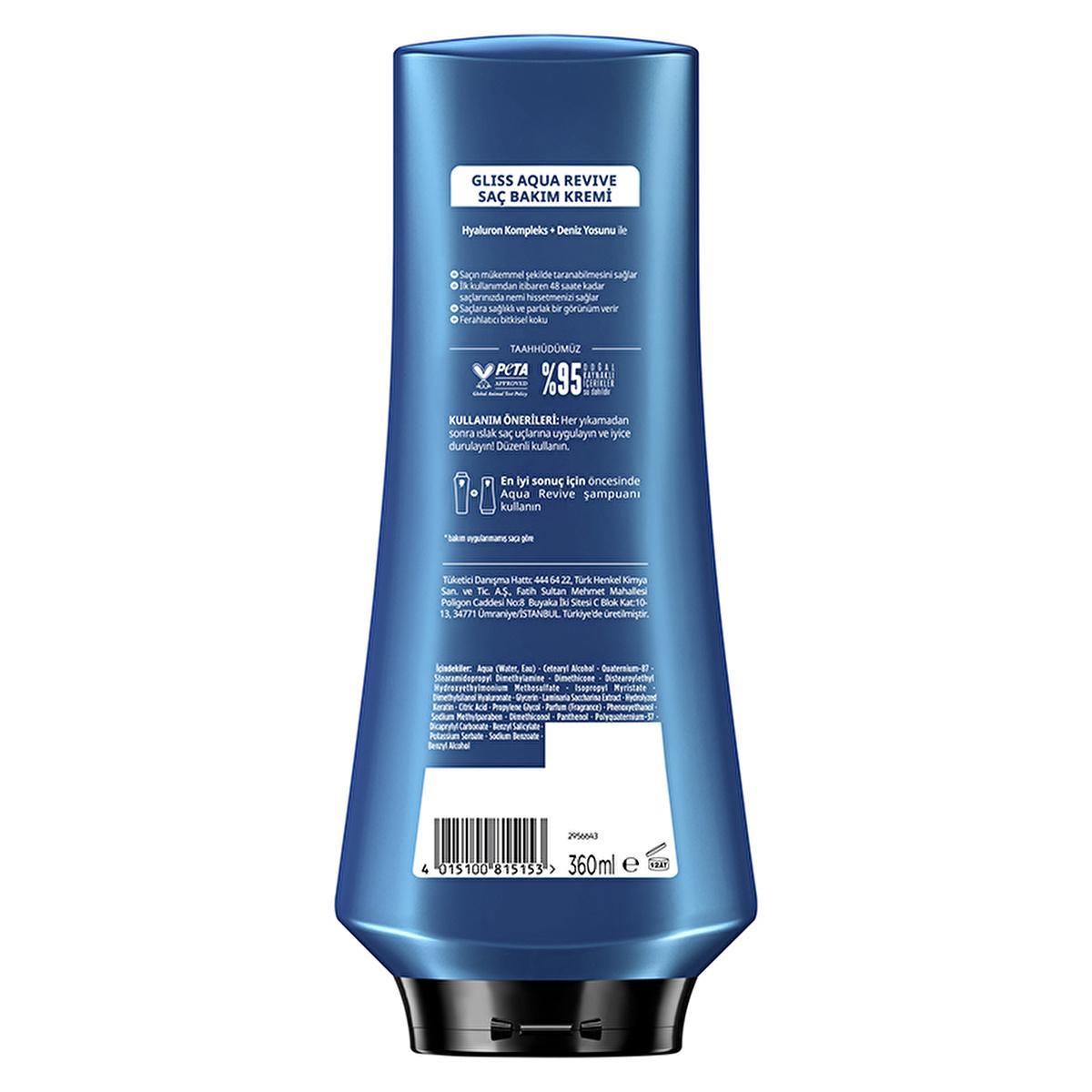 Gliss Aqua Revive Moisturizing Hair Conditioner:  Hyaluron & Seaweed Extract for Dry Hair - Lightweight Hydration, Shine, & Daily Use