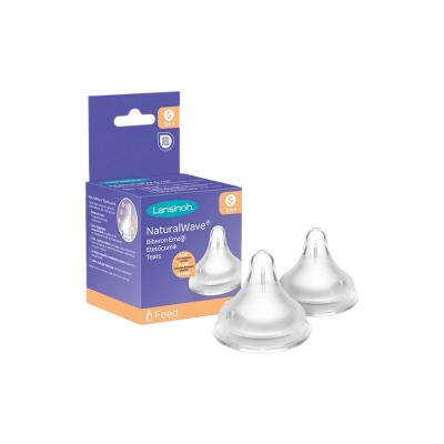 Lansinoh Natural Wave Baby Bottle Nipple Slow Flow 2 Pieces