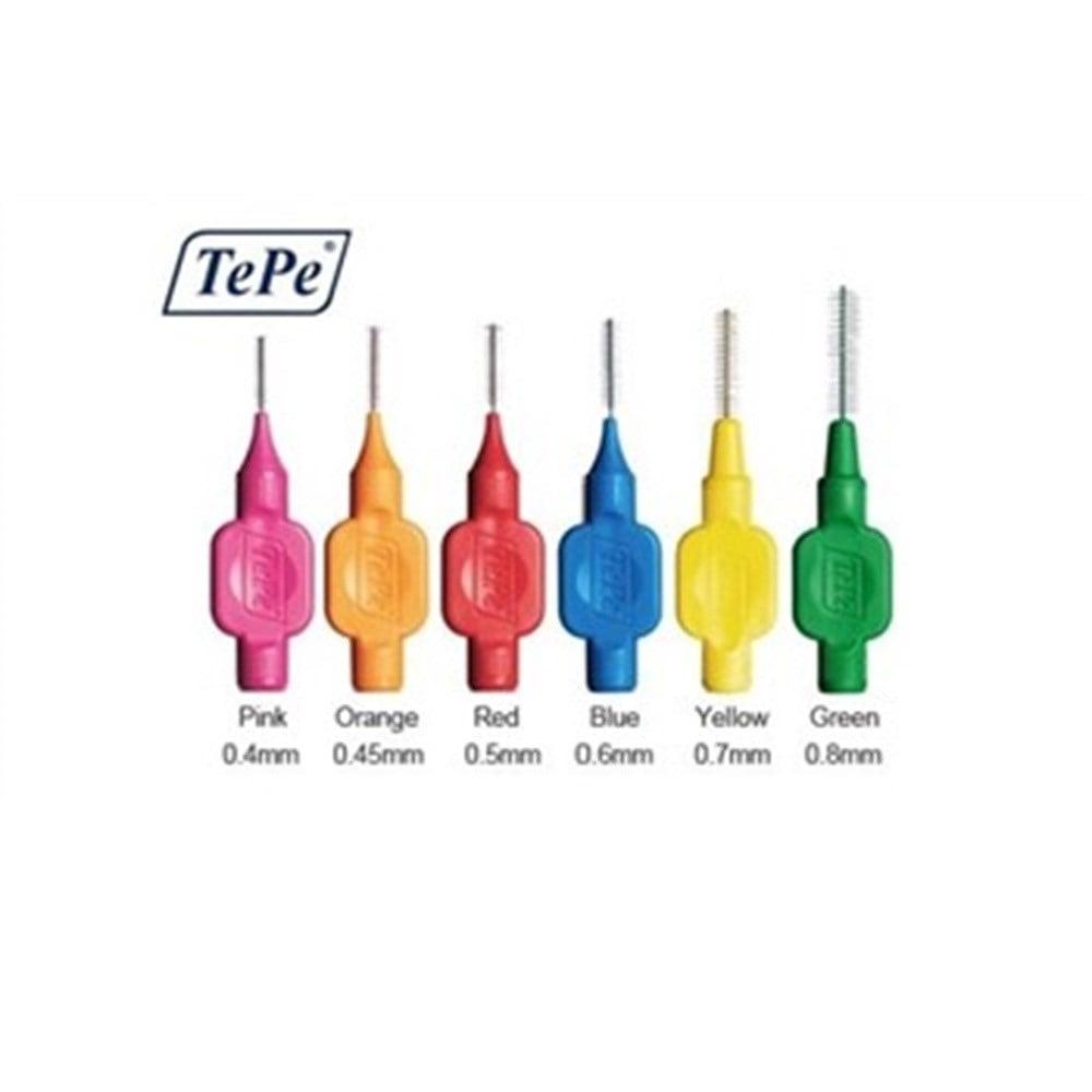 TePe Original Interdental Brush 6-Pack - Effective Oral Hygiene for Orthodontic Appliances & Implants