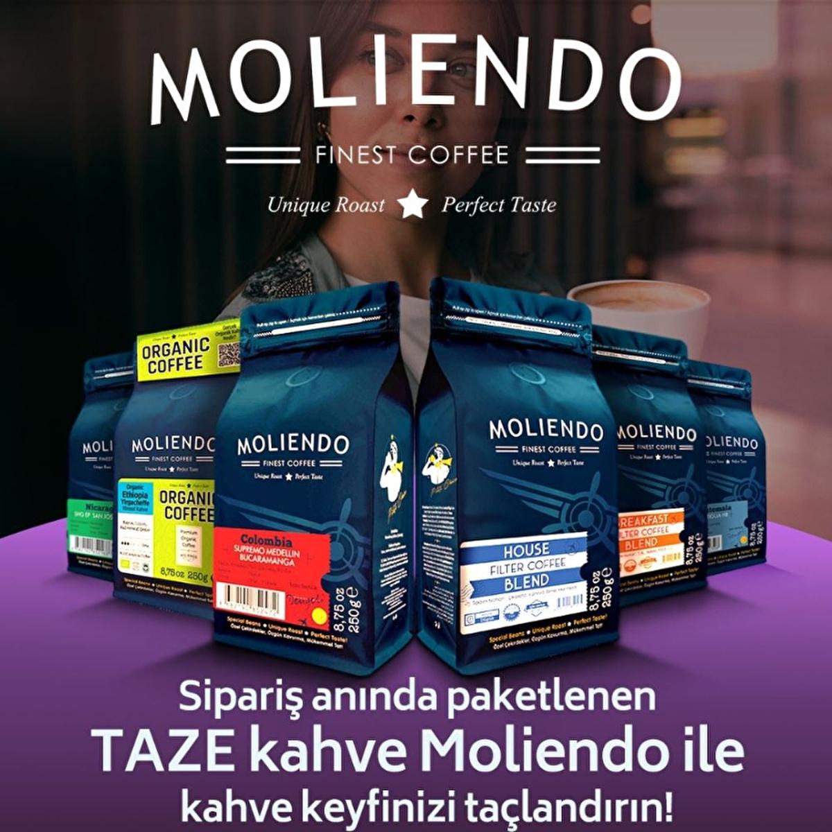 Moliendo Whole Bean Coffee House Blend - Rich Chocolate, Vanilla, Marmalade Flavors - 250g