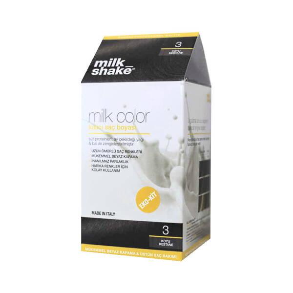 Milk Shake 3 Dark Chestnut Hair Dye - Easy At-Home Application, Long-Lasting Color