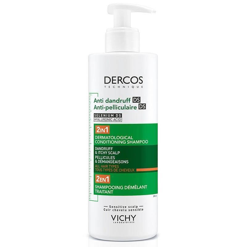 Vichy Dercos 2-in-1 Anti-Dandruff & Moisturizing Shampoo - 13.19 fl oz - Scalp Care Solution
