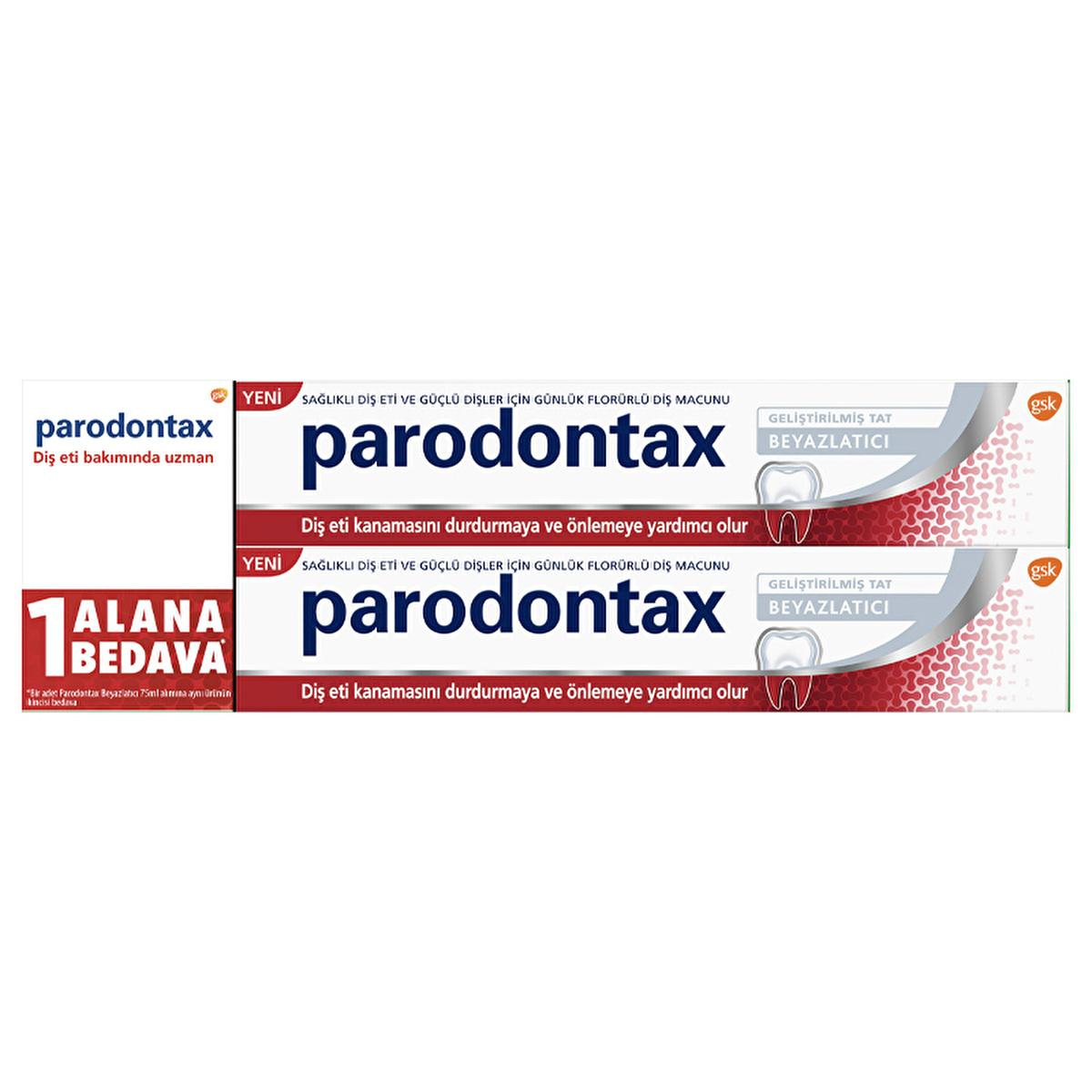 Parodontax Whitening Toothpaste (2-Pack): Gently Removes Stains for Natural White Teeth & Healthy Gums with Fluoride & Sodium Bicarbonate