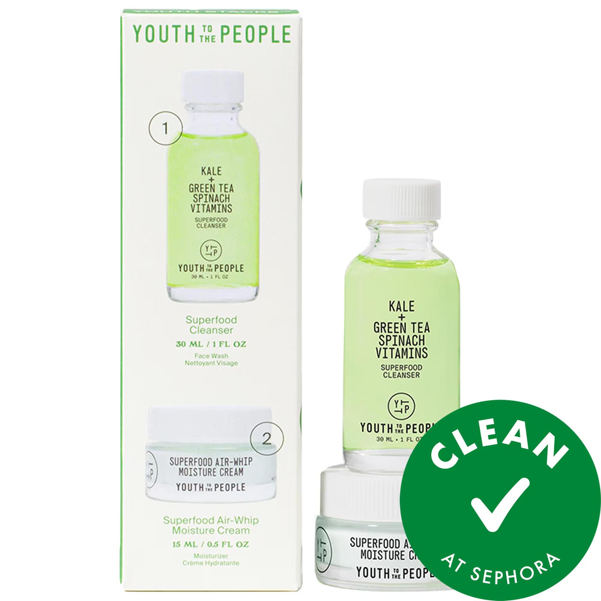Youth Stacks Daily Skin Health Skincare Set - Vegan, Gluten-Free, Cruelty-Free Duo for Pores and Oiliness