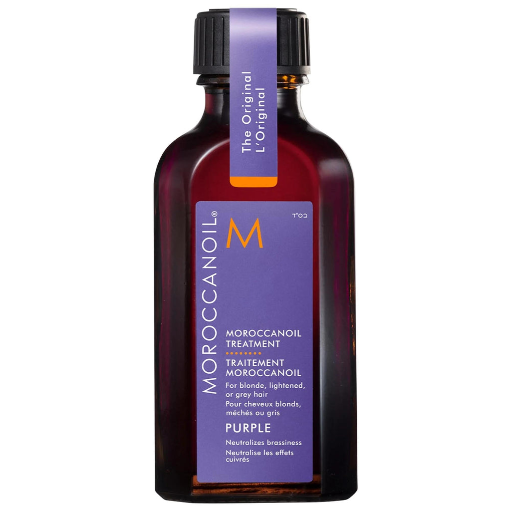 Moroccanoil Purple Hair Oil for Blonde Hair - Tone-Correcting, Hydrating, and Brassiness Reducing Hair Treatment Oil