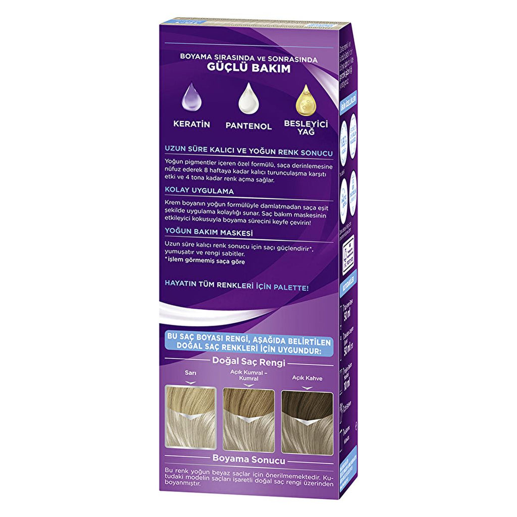 Palette Hair Color 10-1 - Light Ash Blonde with Triple Care Formula for Beauty Enthusiasts | 4.2 fl. oz.