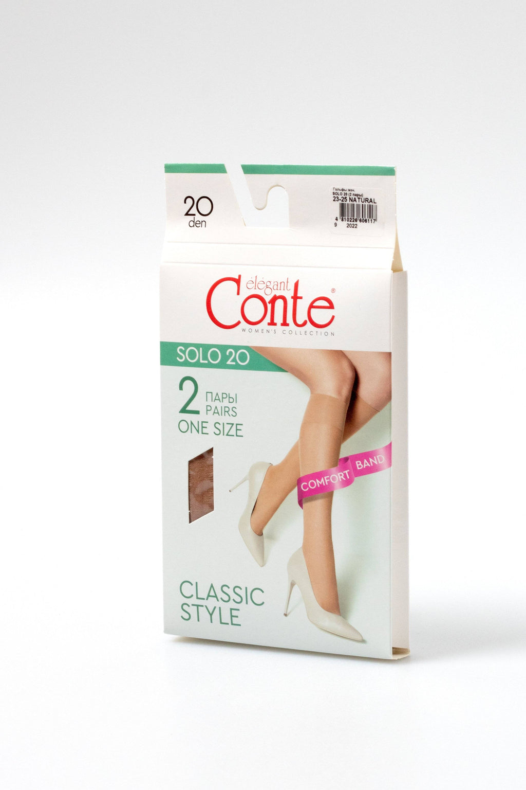 TheRanok.com Knee Highs Conte Solo 20 Den (2 pairs) — in-use photo