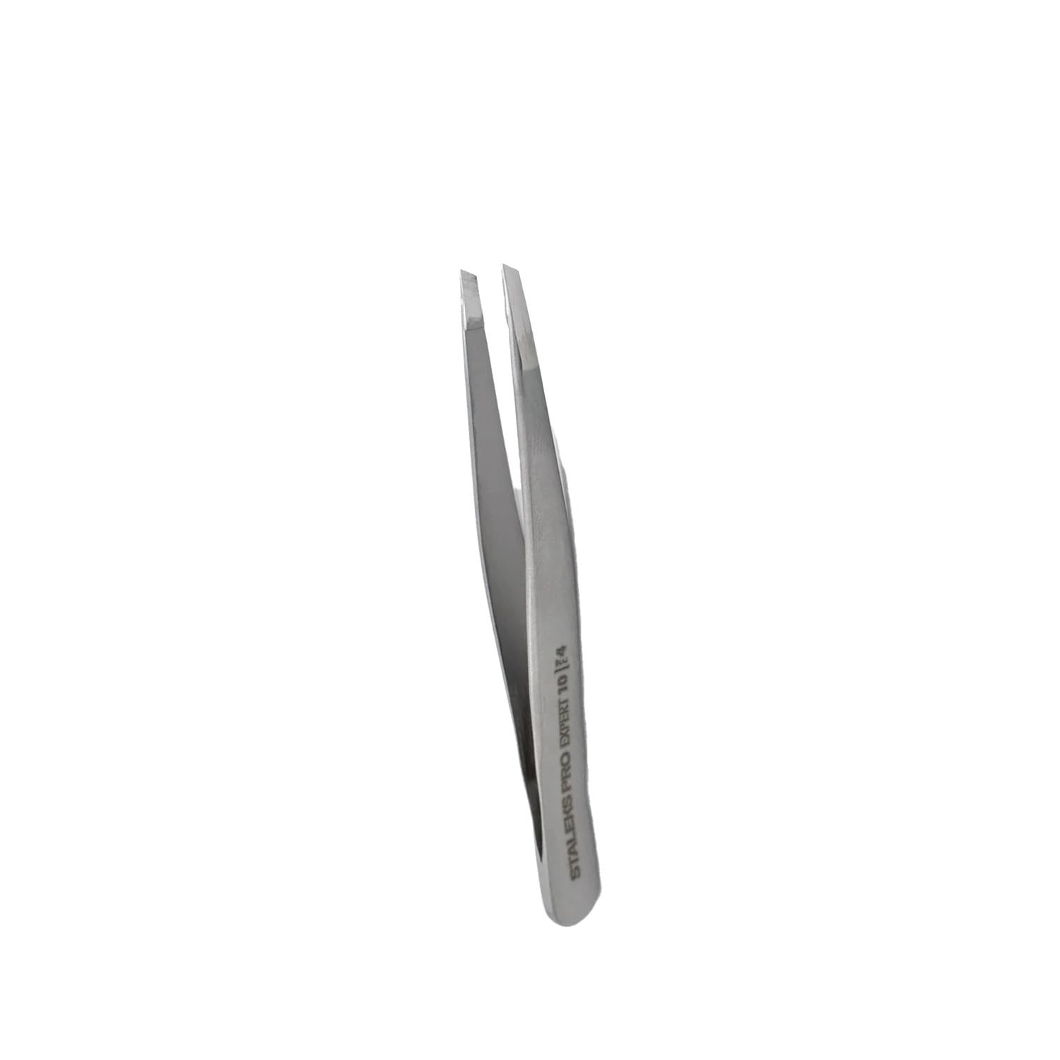 STALEKS Expert 10 Type 4 Angled Eyebrow Tweezers - Precision Eyebrow Tweezers for Accurate Shaping & Grooming