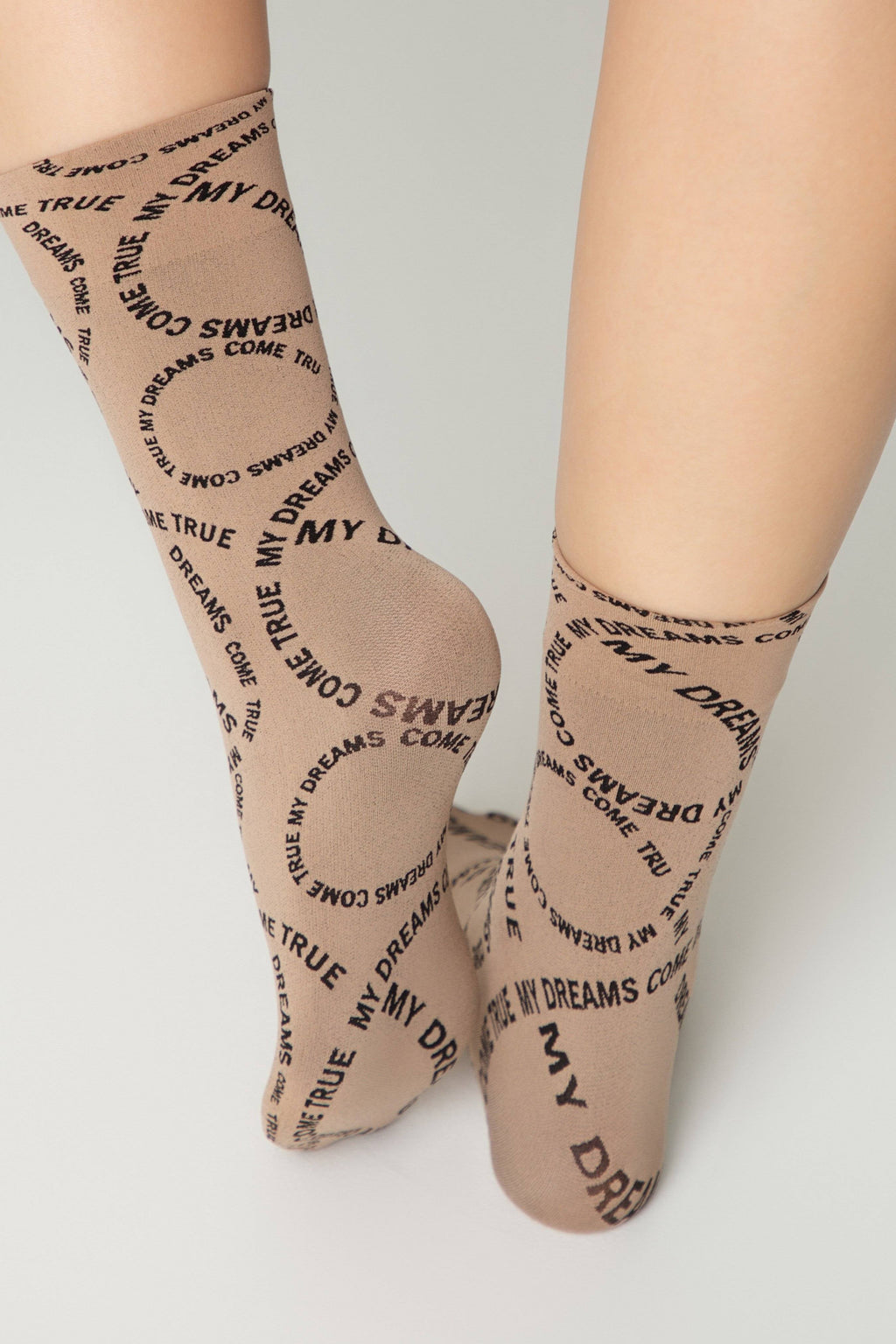 TheRanok.com Dense Socks Conte Fantasy - Knitted "My dreams" Design — flat-lay composition