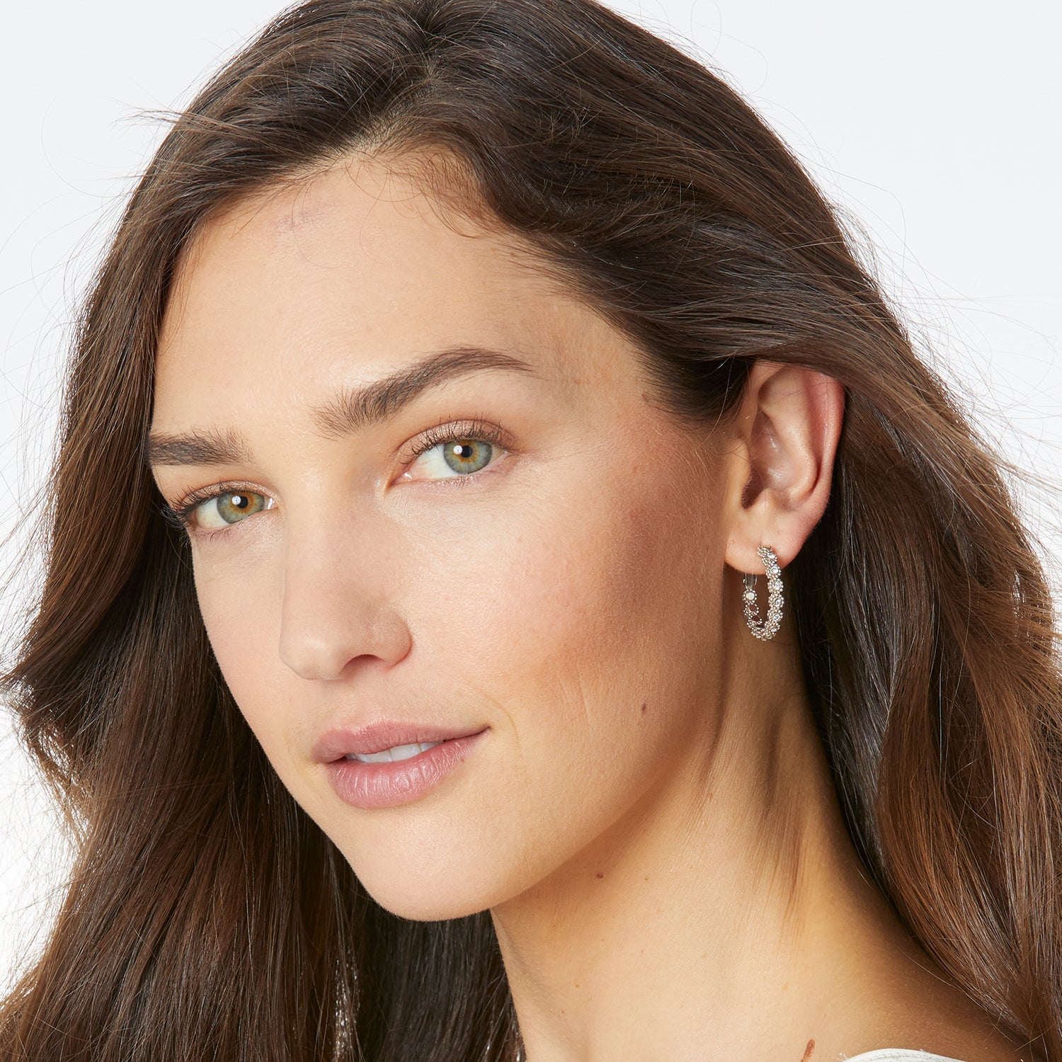 KADOU BOUTIQUE Brighton Twinkle Splendor Small Hoop Earrings — lifestyle context