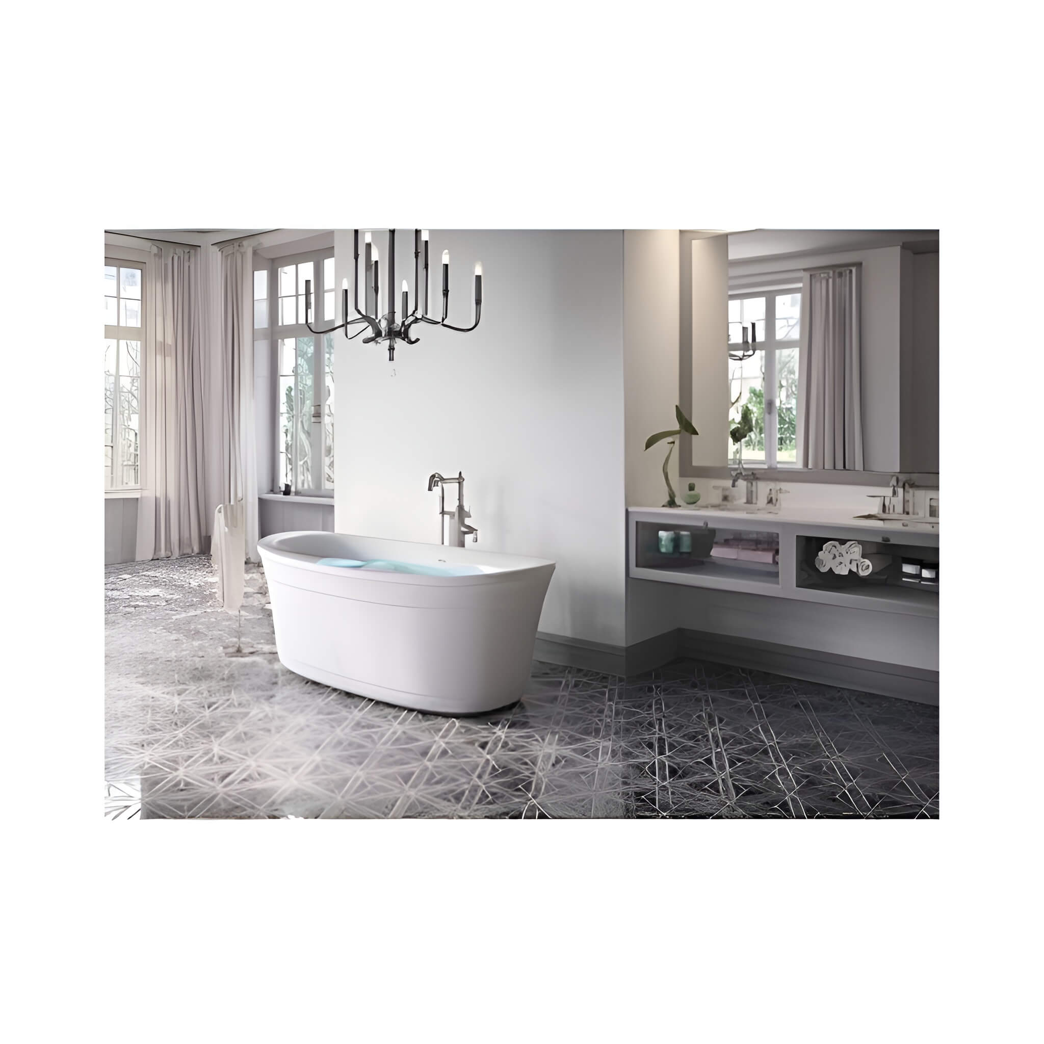 Jacuzzi Arga 67-Inch Classic Swirlpool™ Whirlpool Bathtub [JAGF6735PCL6IPW/M] (SAK85401) – SAKSBY WHOLESALE, view 7