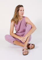 WONENA POPLINEN Jameela Organic Cotton Jumpsuit - Ginger — lifestyle worn / used context