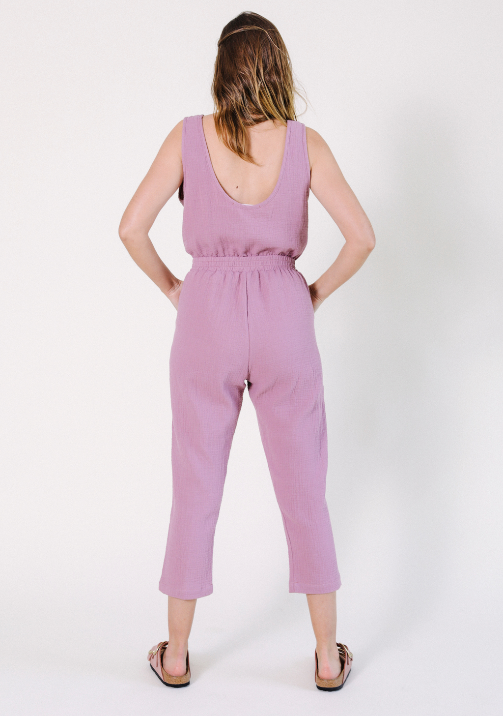 WONENA POPLINEN Jameela Organic Cotton Jumpsuit - Ginger — detail shot 7