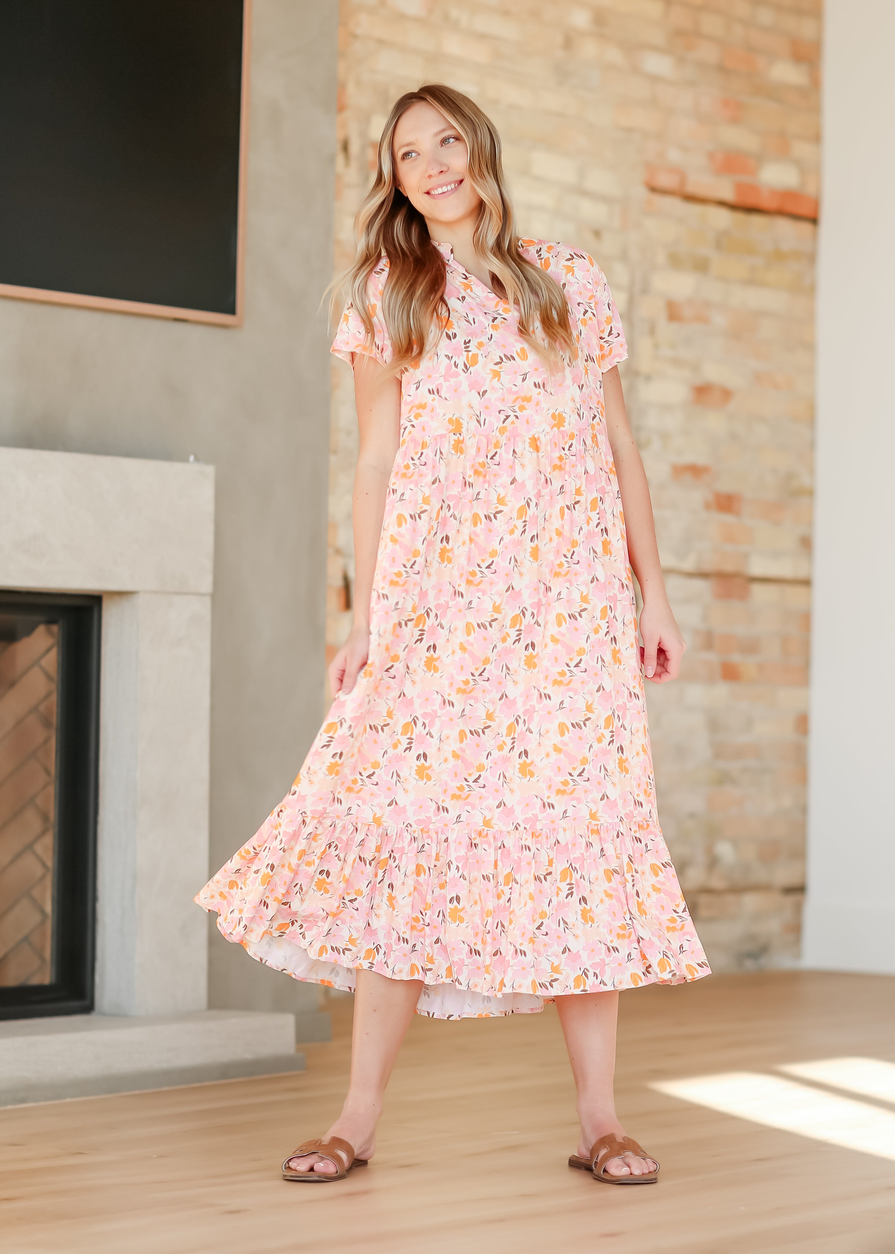 Inherit Co. Jaydrien Floral Flutter Sleeve Midi Dress - FINAL SALE — feature highlight