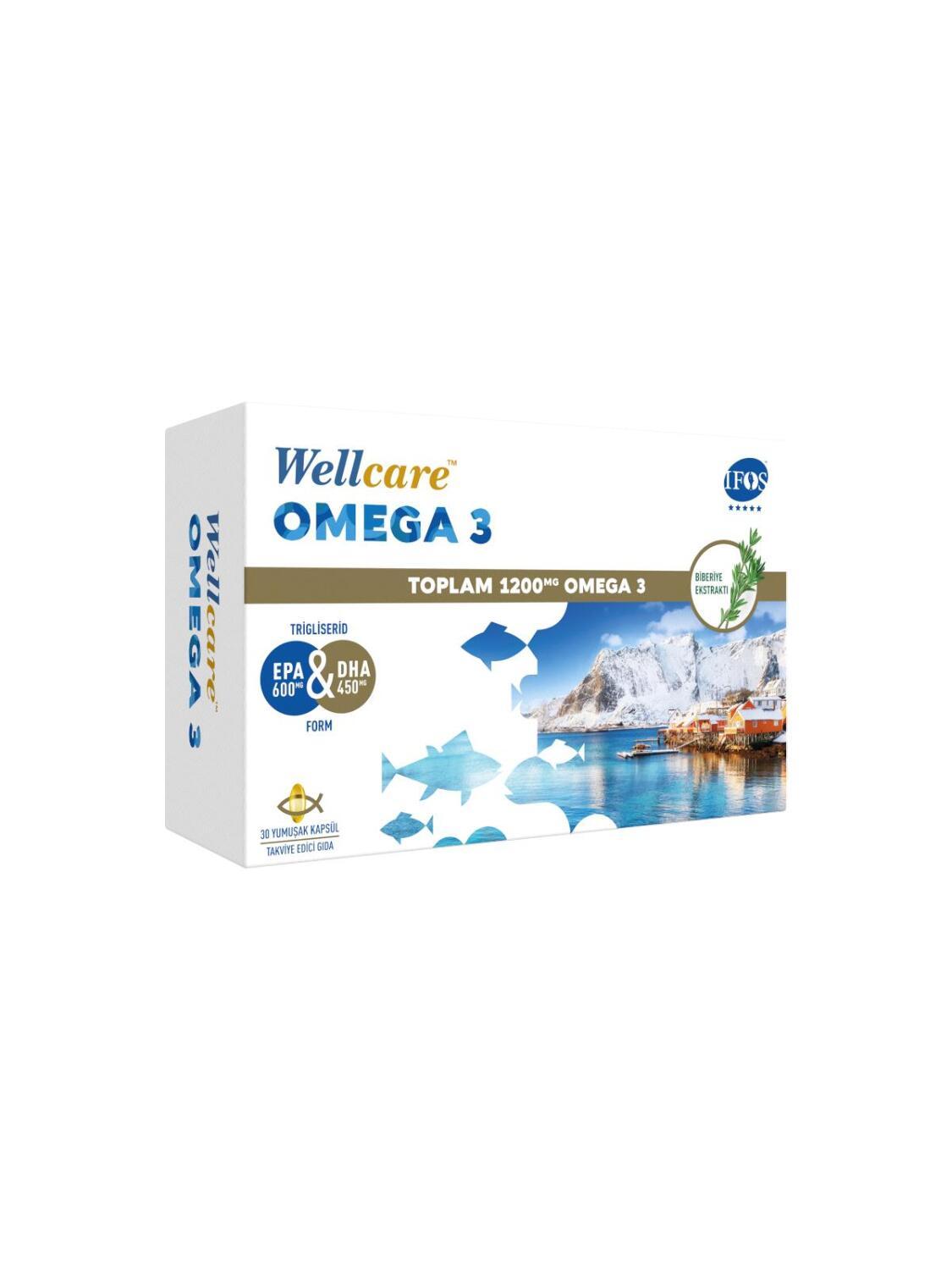 Wellcare Omega-3 Fish Oil - 30 Capsules