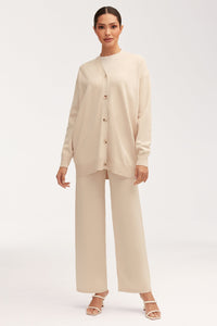 Jess Knit Cardigan - Beige Jackets Veiled 