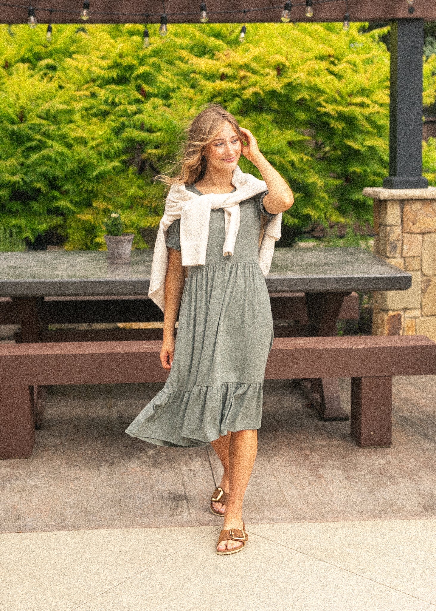 Inherit Co. Jess Short Sleeve Midi Dress - FINAL SALE — main product shot