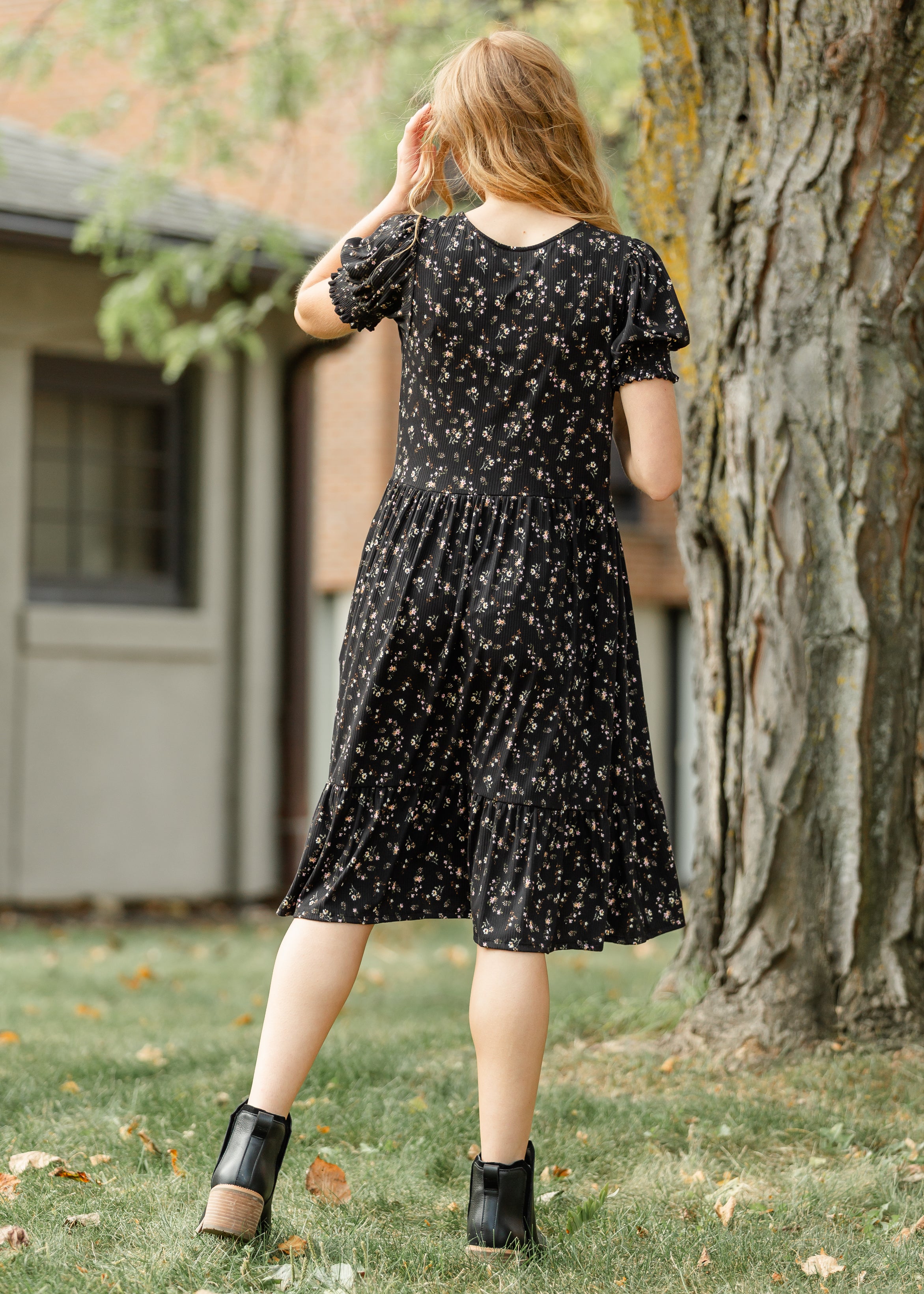Inherit Co. Jess Short Sleeve Midi Dress - FINAL SALE — flat-lay composition