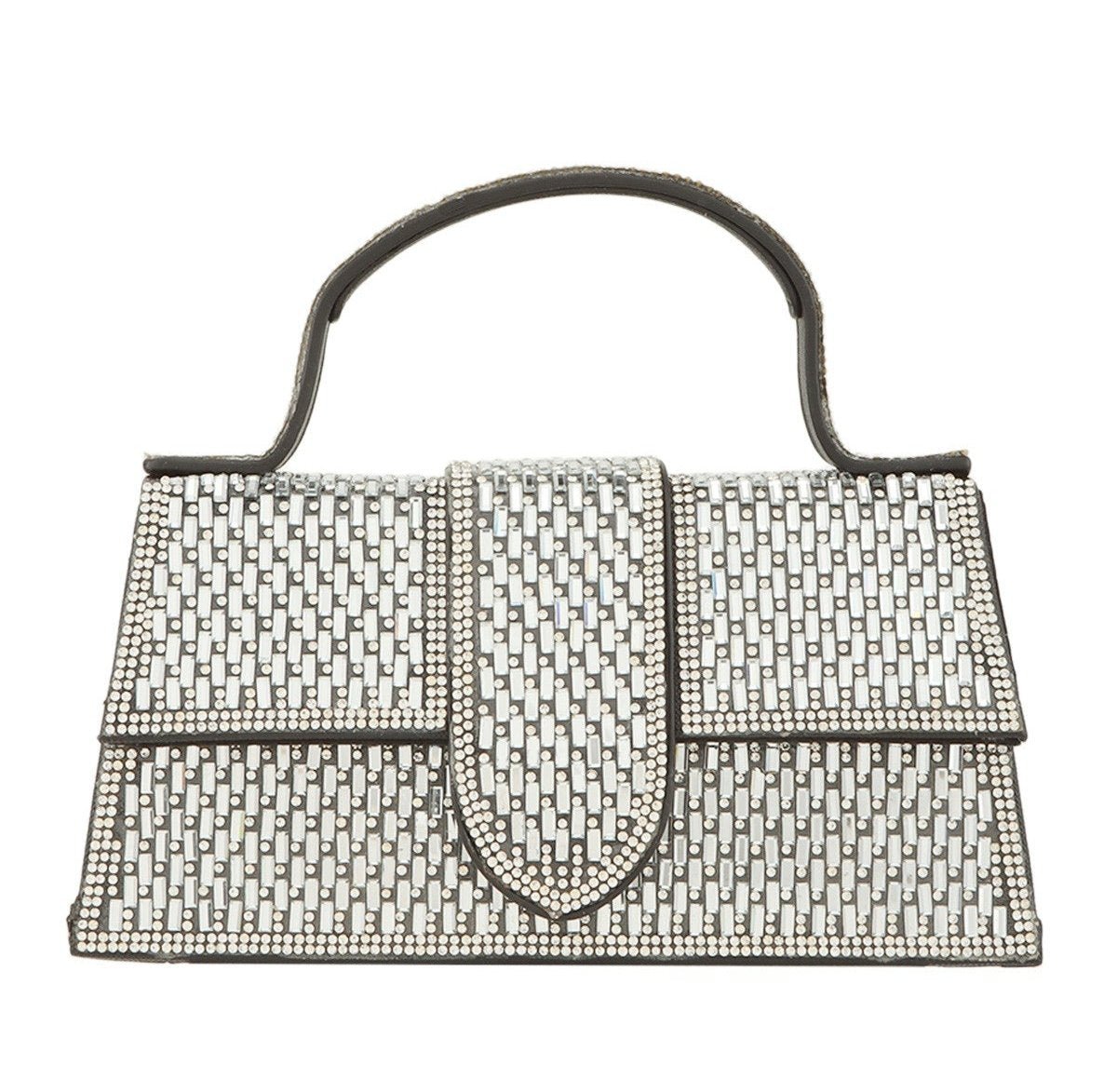 Jessie Luxe Jeweled Crossbody Bag with Detachable Handle and Spacious Interior