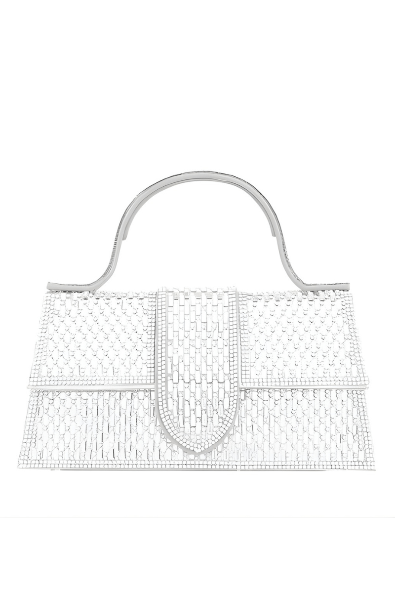 Jessie Luxe Jeweled Crossbody Bag with Detachable Handle and Spacious Interior