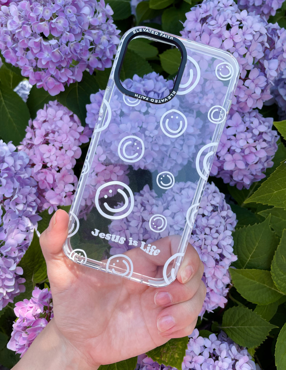 Elevated Faith Jesus is Life Phone Case — lifestyle context