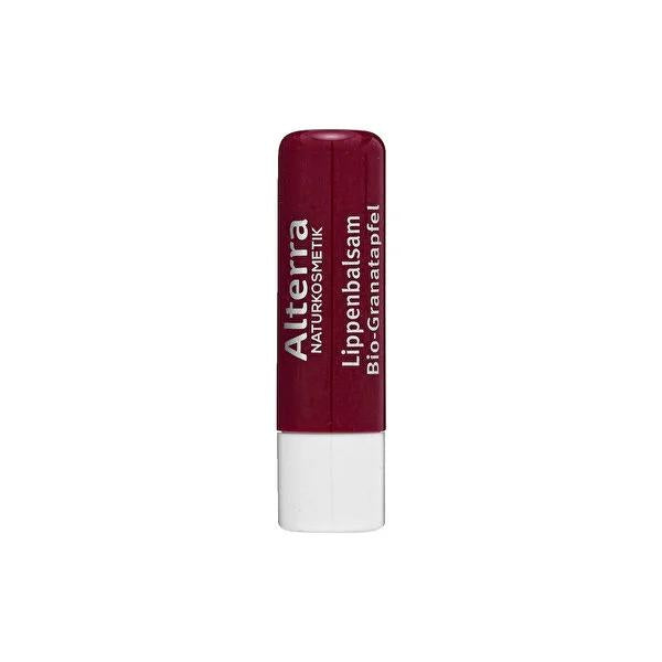 Alterra Natural Lip Balm with Organic Shea Butter & Pomegranate Scent - Tinted, Moisturizing & Nourishing for Dry Lips