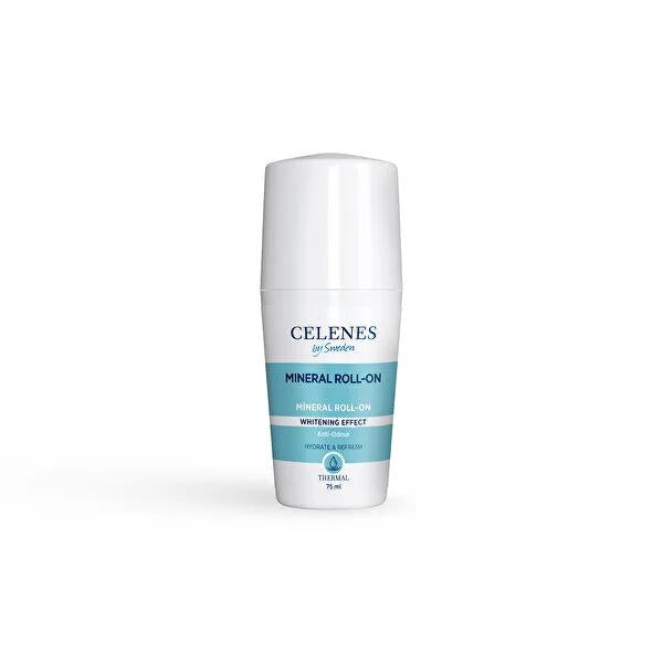 Celenes Natural Roll-On Deodorant with Thermal Water & Arbutin - 75ml, Aluminum Salt-Free, Underarm Whitening