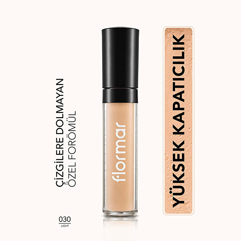 Flormar Perfect Coverage Liquid Concealer - Natural Finish, Medium Coverage, Lightweight Formula