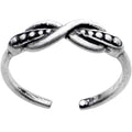 BodyCandy Silver Plated Infinity Braid Toe Ring — main product shot