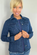 KADOU BOUTIQUE Dark Blue Denim Jacket — main product shot