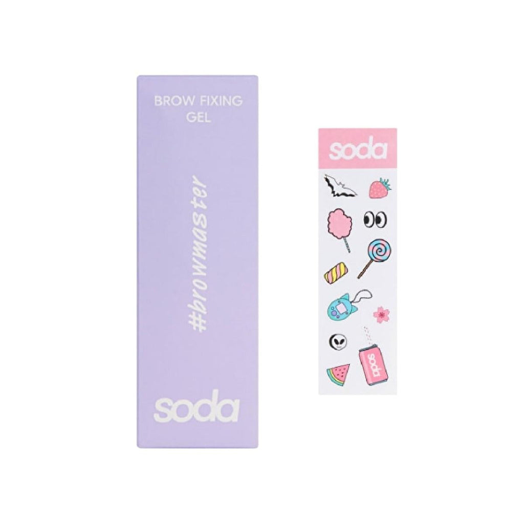 Soda Browmaster: Long Lasting Eyebrow Fixing Gel - Clear, Transparent Styling for All Day Hold (5ml)