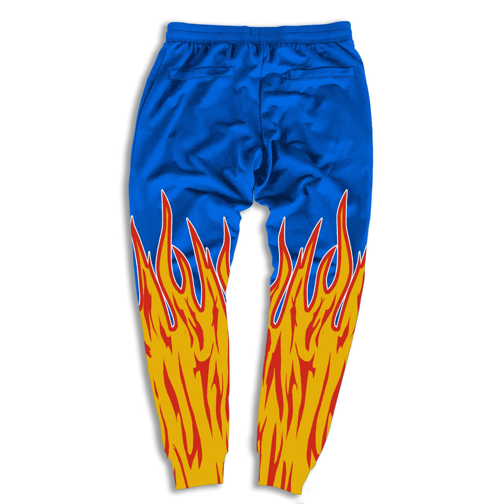 Bigger Than Basketball Flame - Joggers - Blue — detail and construction