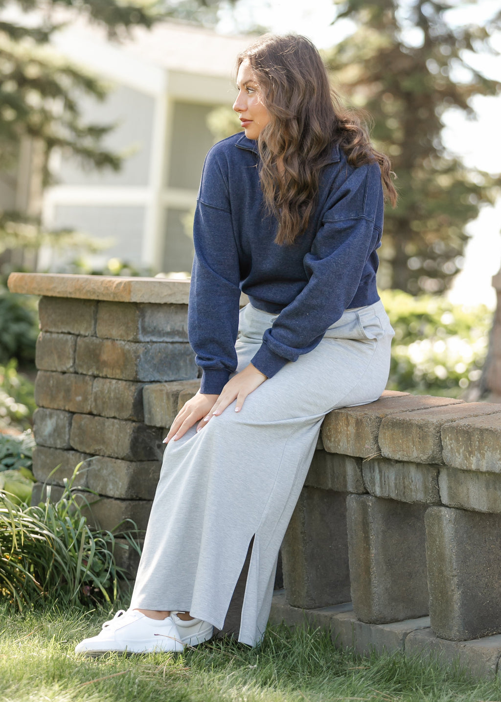 Inherit Co. Jordan Knit Maxi Skirt — side view